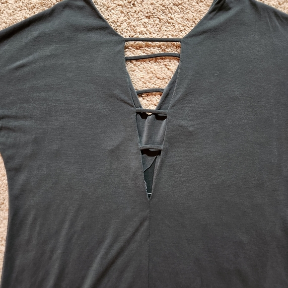 Anthropologie Lazy Sundays Strappy V-Neck Dress Size M Color Army Green - Picture 10 of 11